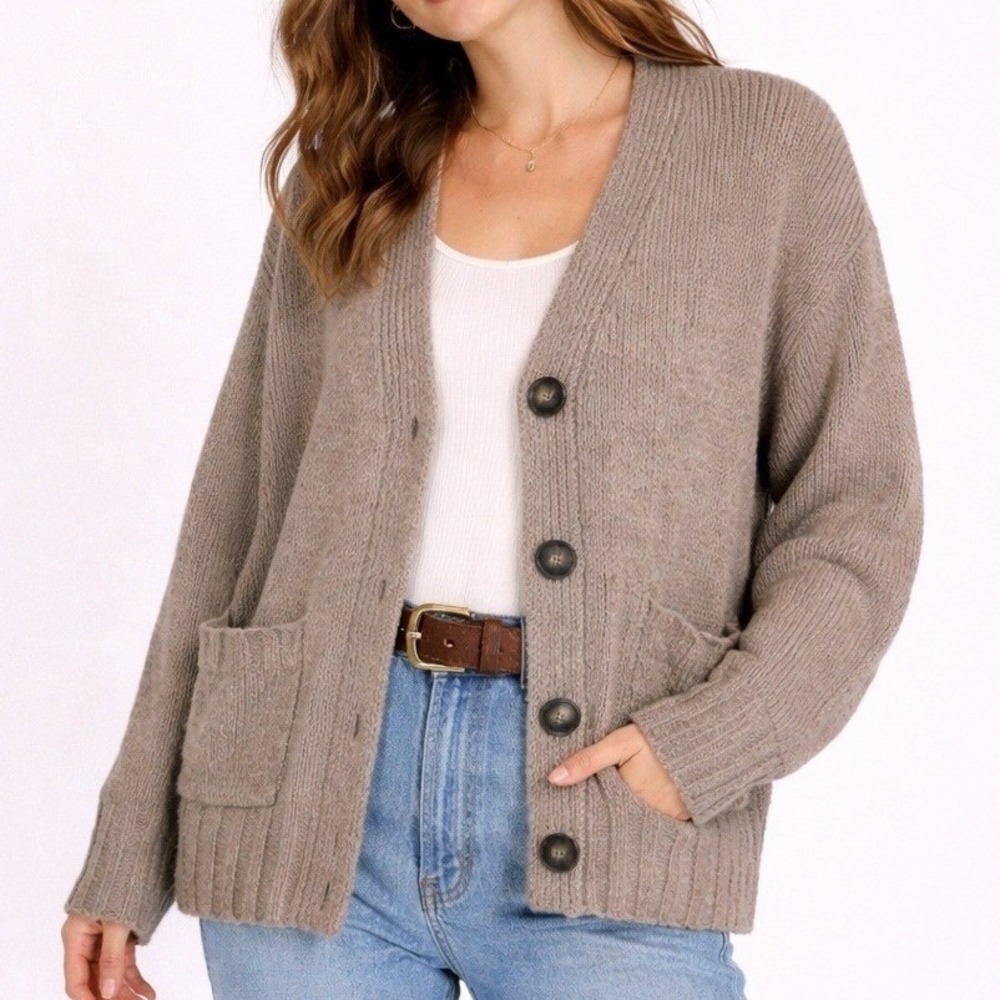 Gypsy Cloud Cardigan Sweater Size M Chunky Oversized Boho Cottagecore Farmhouse